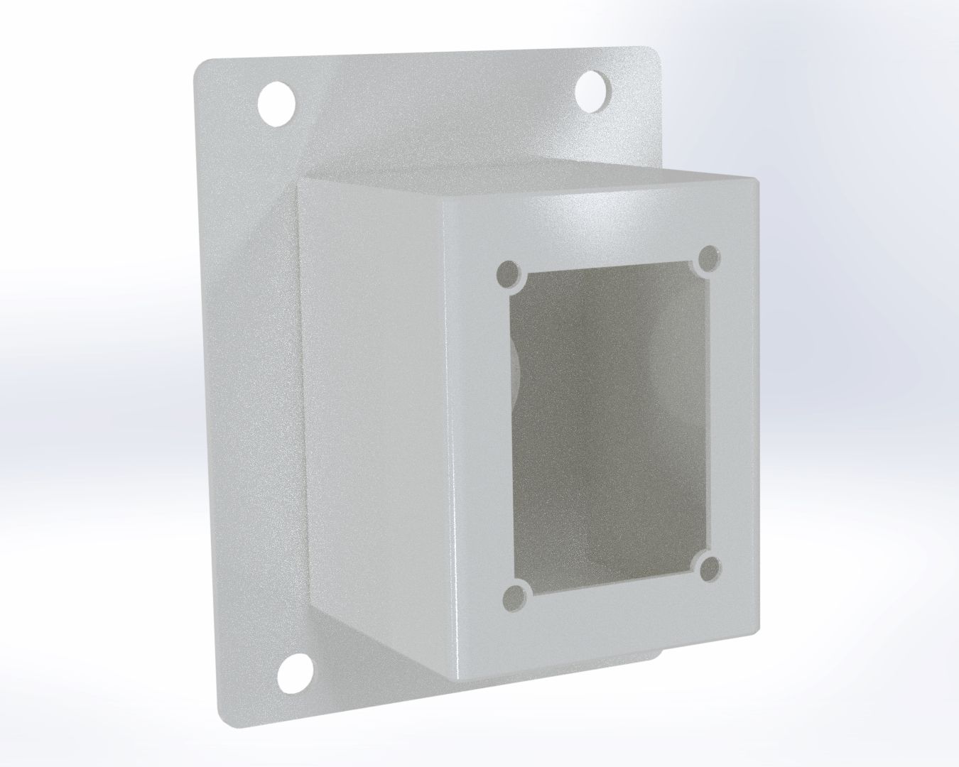 White wall mount junction box