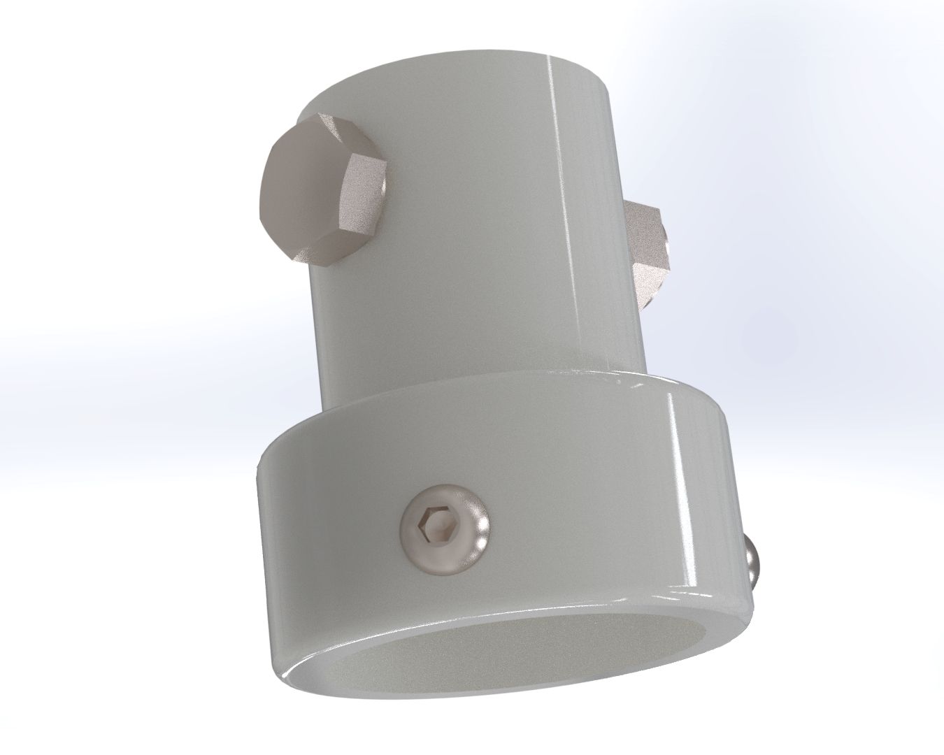2 Hole White Adaptor for PTZ Grip CCTV Camera's