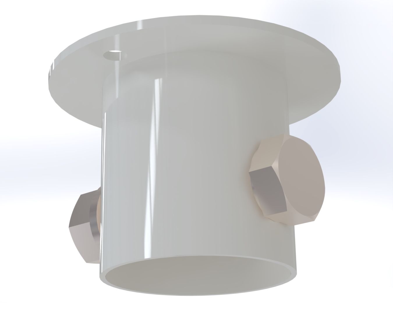 2 hole white conduit box pole adaptor