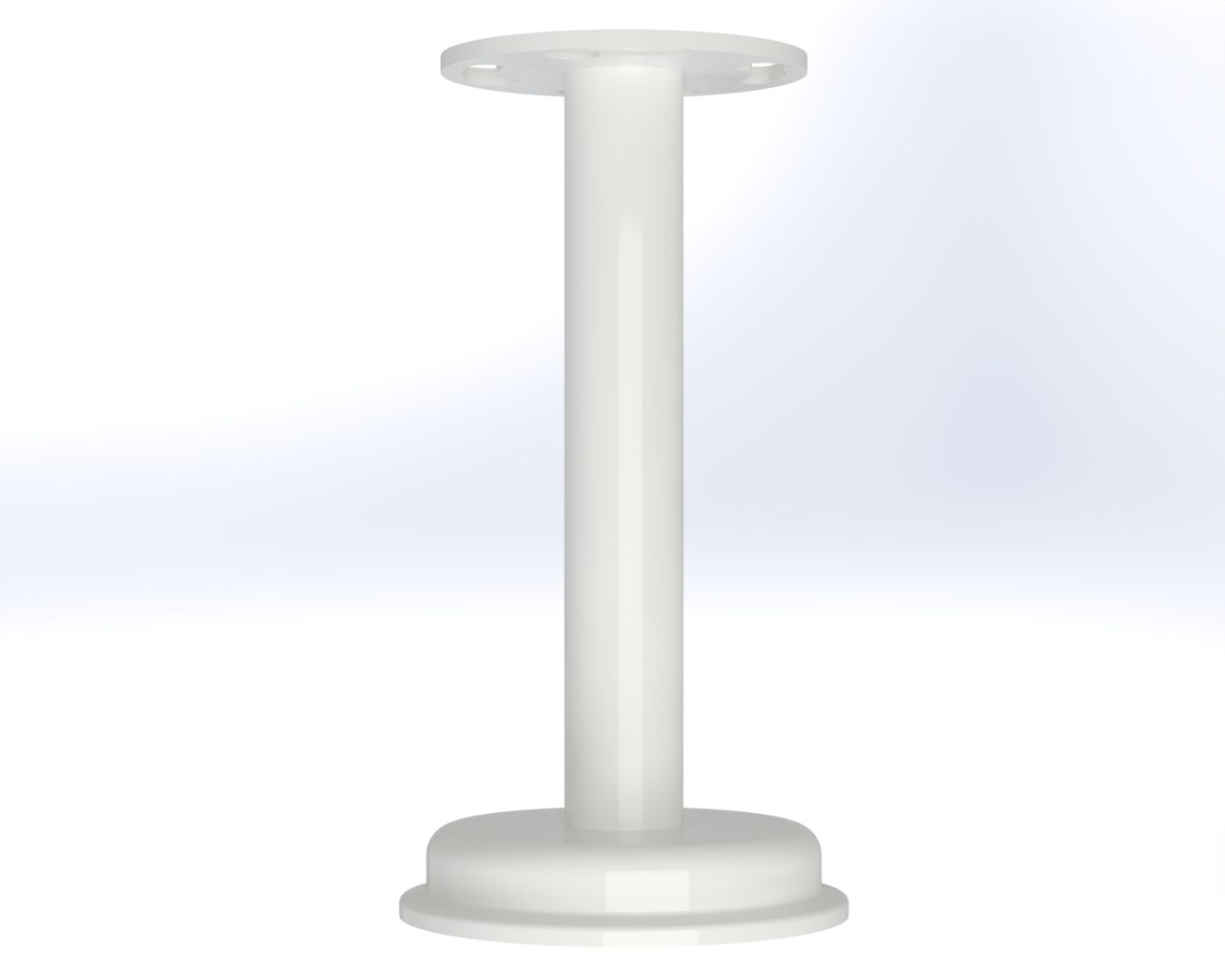 White Drop Pole Spinning Mount Large